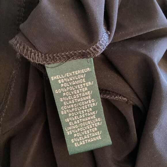 LAUREN RALPH LAUREN 14 CLASSIC BLACK FIT AND FLARE SLEEVELESS LACE SEQUIN DRESS - Picture 7 of 7